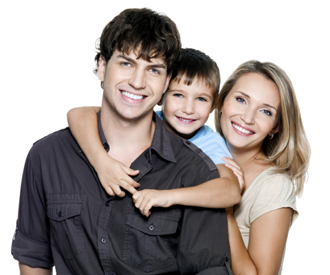 Aurora family dental - family smiling
